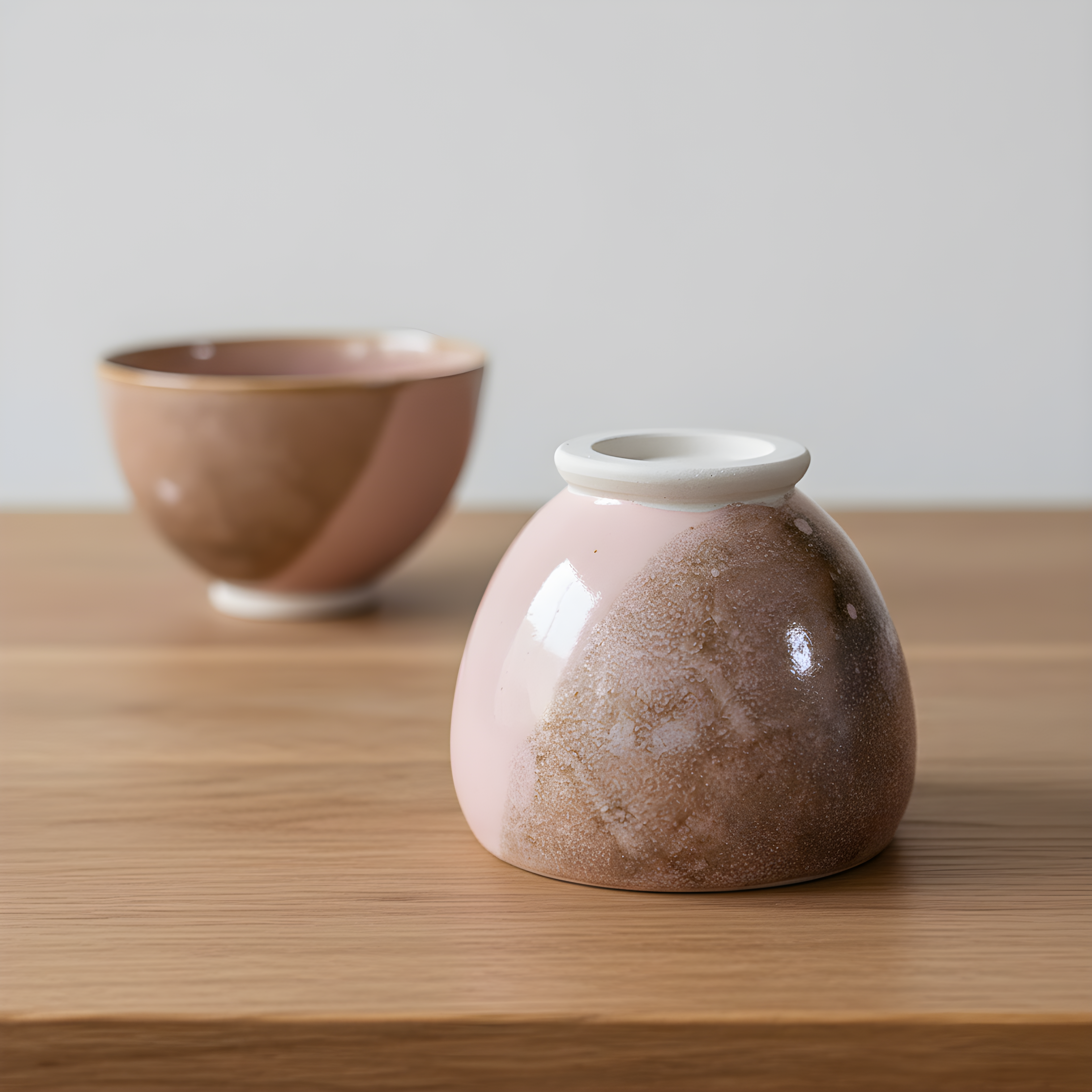 bol vaisselle céramique rose marron cadeau montpellier