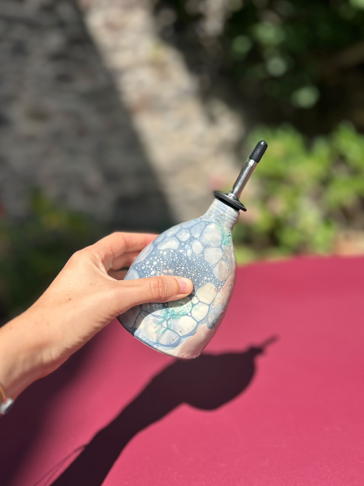 Huilier bleu-rose BULLE